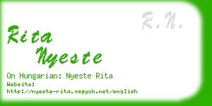 rita nyeste business card